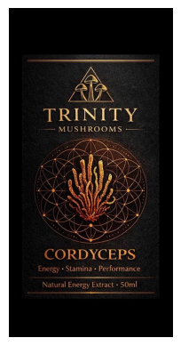 Trinity Mushrooms Cordyceps natural energy extract 50ml box