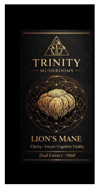Trinity Mushrooms Lion's Mane dual extract 50ml box