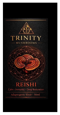 Trinity Mushrooms Reishi adaptogenic elixir 50ml box